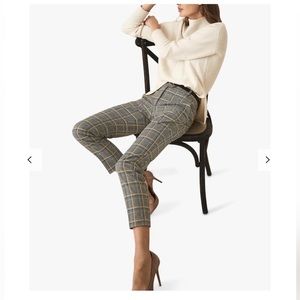 NWOT Reiss Joanne Check Trousers, Yellow
Check